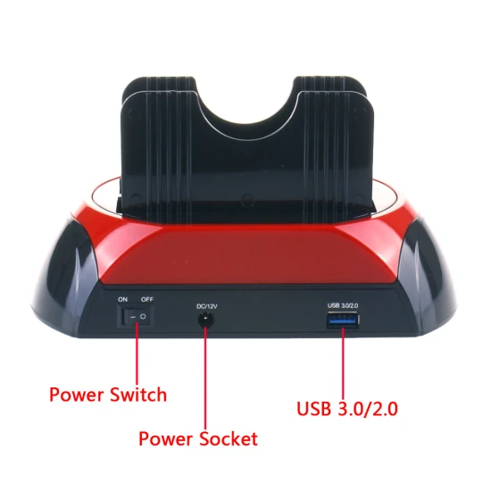 Estación de acoplamiento HDD todo en uno de alta calidad Anera con puerto USB 3.0 2.0 para gabinete SSD HDD SATA IDE de 2.5 / 3.5 pulgadas