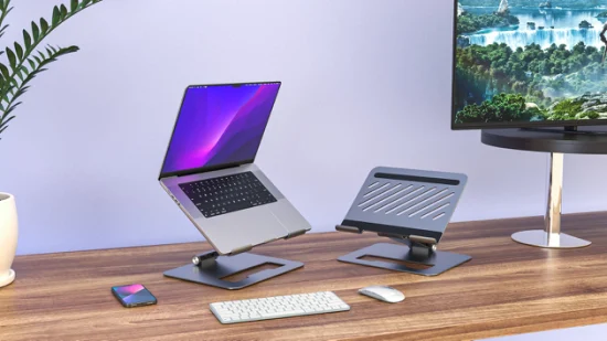 Soporte ergonómico para computadora portátil USB C Estación de acoplamiento Mst